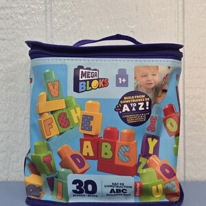 New 30-Piece Building Bag- ABC Mega Blok